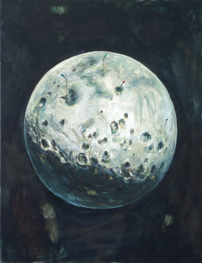 Map of the Moon Above My Bed When I Was 12 (2013), 41.6 x 32.1 cm, oil on panel (private collection)